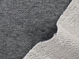 楽しい裏毛パイルニット霜降りチャコール