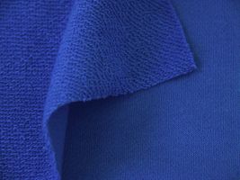 楽しい裏毛パイルニットブルー