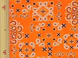 バンダナ柄のスケアプリントオレンジ