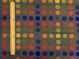 マルチドットジャガードクロスオレンジ×緑系