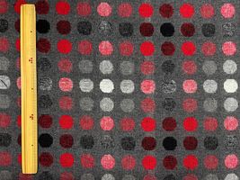 マルチドットジャガードクロスレッド×グレー系