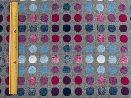 マルチドットジャガードクロスライトグレー地×水色系