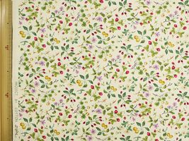 コットンこばやし いちごときのみの フラワーツイルプリント濃いピンク