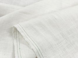 お買い得価格の130㎝幅ホワイトスラブリネン_拡大イメージ