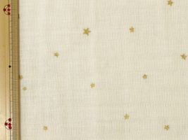 コットンこばやし 星降る大人のダブルガーゼアイボリー