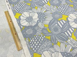 コットンこばやし 大花綿麻キャンバス アートフラワーライトイエロー