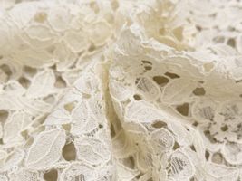 【現品限り特価】Exclusive collection やわらか綿混ラッセルレースアイボリー