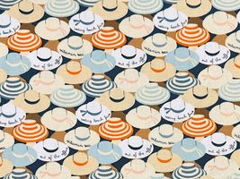 USAコットンシーチングプリント「Sun Hats」_拡大イメージ