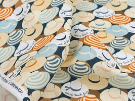 USAコットンシーチングプリント「Sun Hats」_拡大イメージ