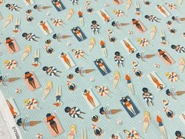 USAコットンシーチングプリント「Pool Party」_拡大イメージ