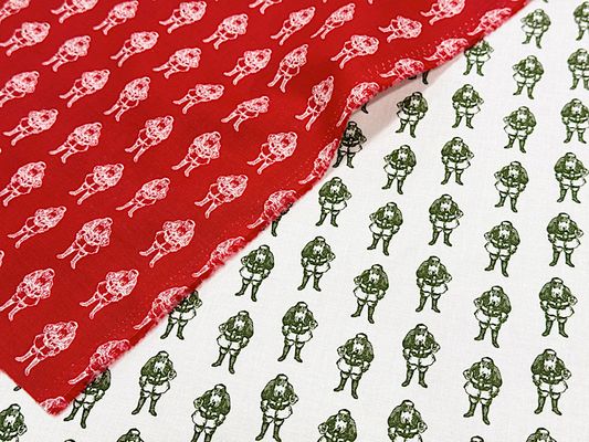 USAコットンシーチングプリント「Santa Claus」