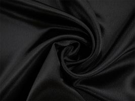 帯電防止加工 つややかサテン無地黒
