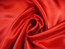 帯電防止加工 つややかサテン無地赤