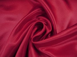 帯電防止加工 つややかサテン無地ワインレッド