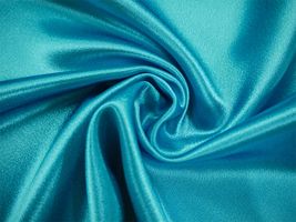 帯電防止加工 つややかサテン無地ターコイズ