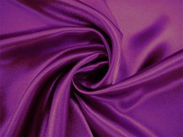 帯電防止加工 つややかサテン無地紫