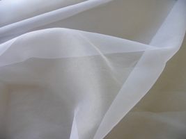 オーガンジー無地白