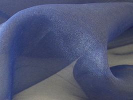 オーガンジー無地紺