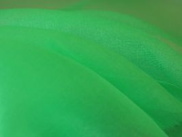 オーガンジー無地緑