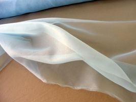 オーガンジー無地水色