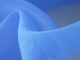 オーガンジー無地青