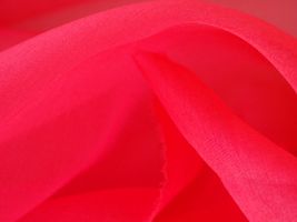 オーガンジー無地赤