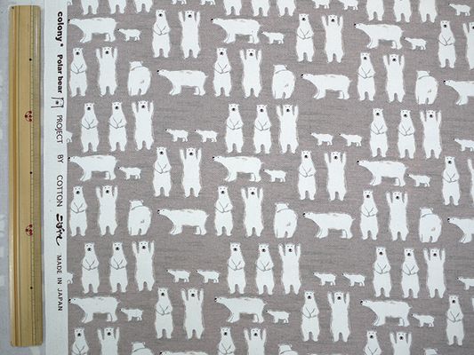 コットンこばやし プチくまさんの ツイルプリント