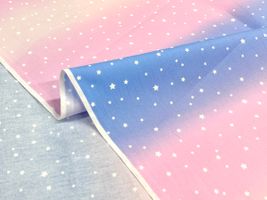 ゆめかわグラデーションのオックスプリントピンク×ブルー