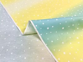 ゆめかわグラデーションのオックスプリントグリーン×イエロー