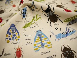 コットンこばやし 昆虫図鑑のツイルプリント生成(綿かす残し)