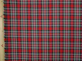 リバティ先染めタナローン タータンチェック赤系