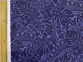 T/Cハワイアンプリント「ハワイアンパターン」ネイビー