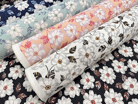 綿麻キャンバスプリント「ピオニー」