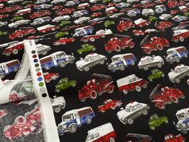 my piece of fabric クラシックな働く車のブロードプリント_拡大イメージ