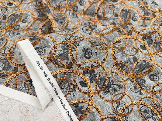 USAコットンシーチングプリント「Bicycle Chain」