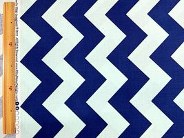 USAコットンシーチングプリント「JIGUZAGU」ブルー系