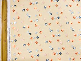 USAコットンシーチングプリント「Beach dot」イエロー系