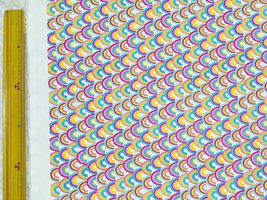USAコットンシーチングプリント「Rainbows」マルチ