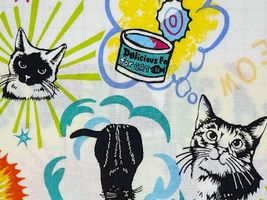 シーチングプリント un/no「Nyanko Graffiti」_拡大イメージ