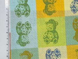 シーチングプリント un/no「TEDDYBARE ART」グリーン系