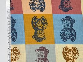 シーチングプリント un/no「TEDDYBARE ART」グレー系