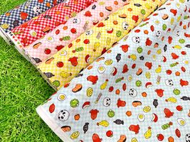 わくわくお弁当のシーチングプリント_拡大イメージ