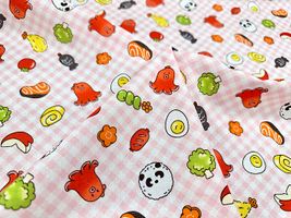 わくわくお弁当のシーチングプリント_拡大イメージ