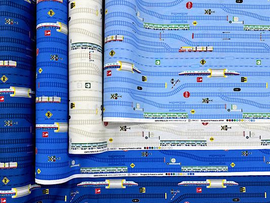 線路と電車のCBプリント