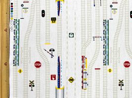 線路と電車のCBプリントアイボリー