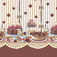 シーチングプリント un/no「チョコミン党」_拡大イメージ
