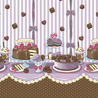 シーチングプリント un/no「チョコミン党」_拡大イメージ