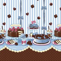 シーチングプリント un/no「チョコミン党」_拡大イメージ