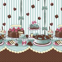 シーチングプリント un/no「チョコミン党」_拡大イメージ