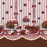 シーチングプリント un/no「チョコミン党」_拡大イメージ